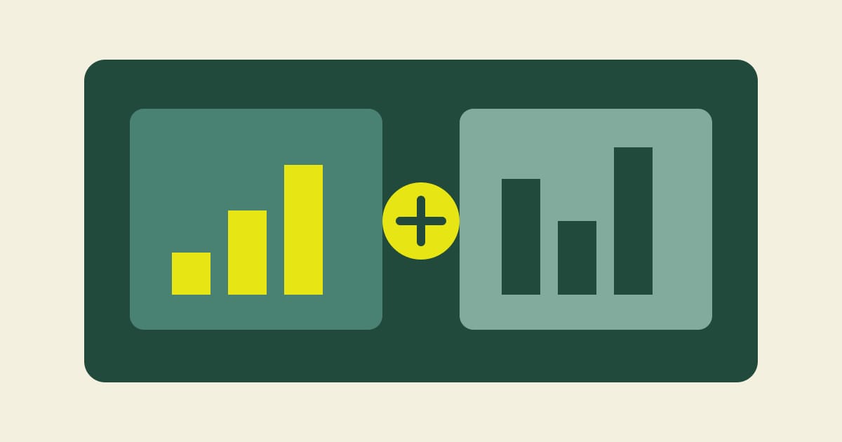 Abstract investment comparison tool illustration